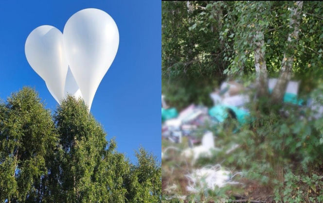 Balon z tajemniczym pakunkiem spadł pod Augustowem. Policja obserwowała okolicę