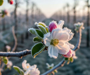 Wiosenne przymrozki w sadzie? Ratunek z morza może pomóc, ale kluczowy jest jeden warunek