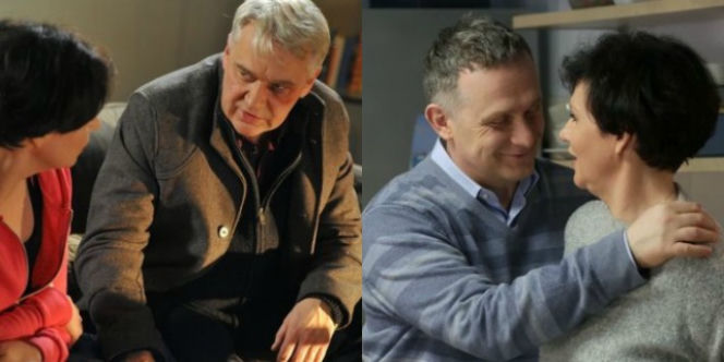 M jak miłość. Marysia (Małgorzata Pieńkowska), Robert Bilski (Zbigniew Stryj), Artur Rogowski (Robert Moskwa)
