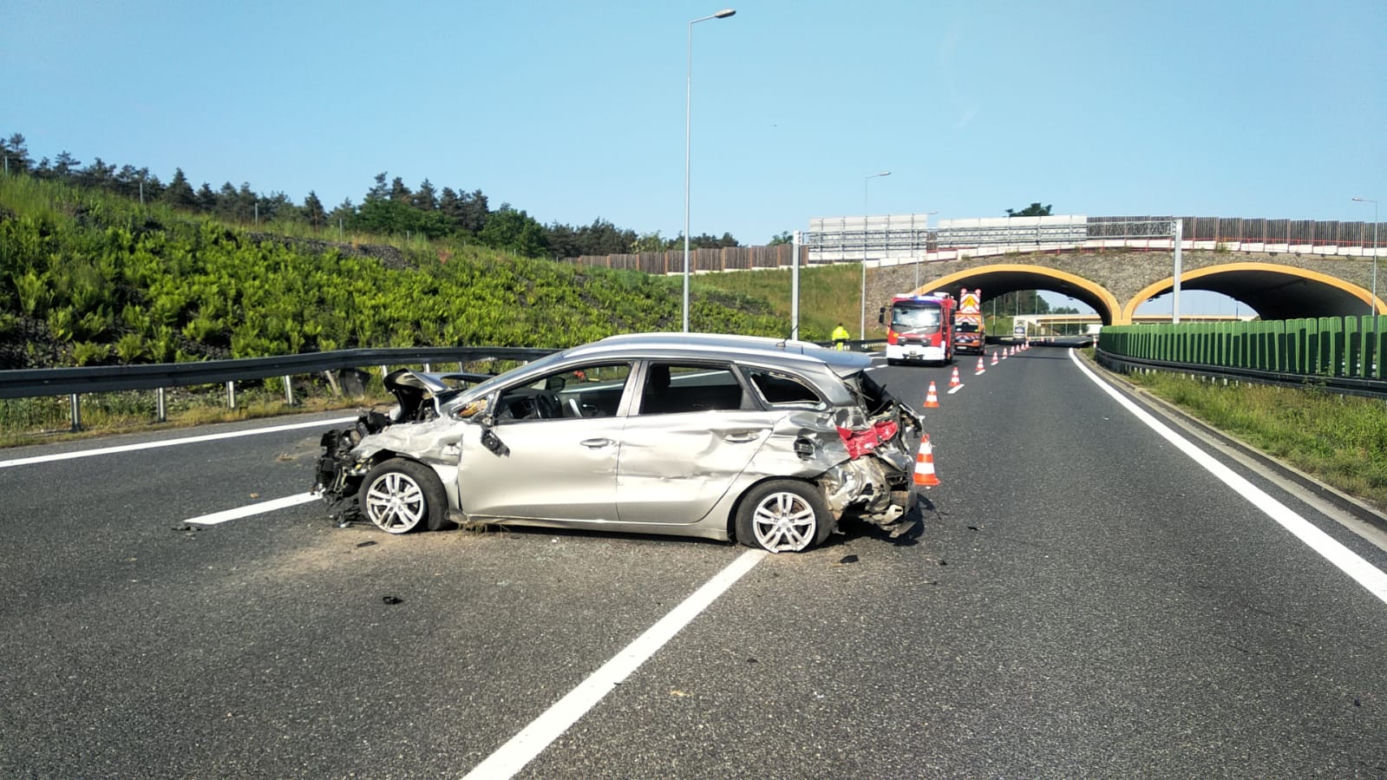 Wypadek na A4 koło Brzeska - 2.06.2023r.
