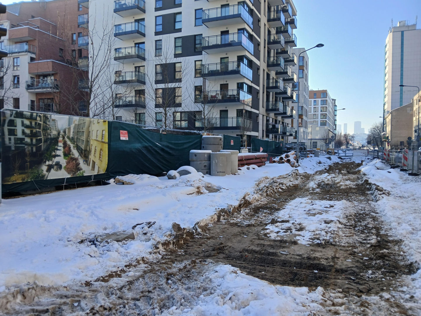 Przebudowa ul. Okrzei w Warszawie