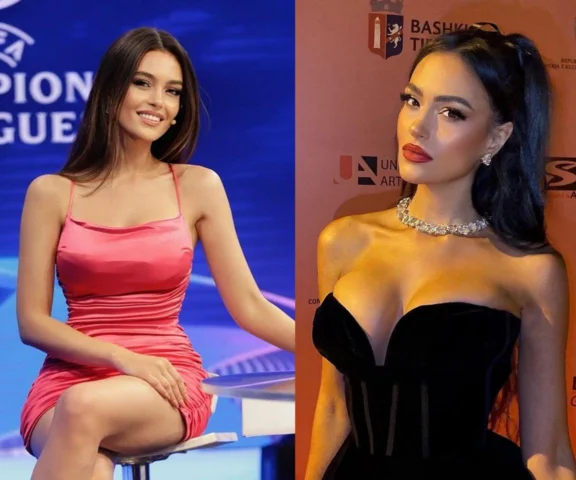 Piękna Albanka rozgrzewa kibiców. Podziwia Lewego i Zielińskiego!