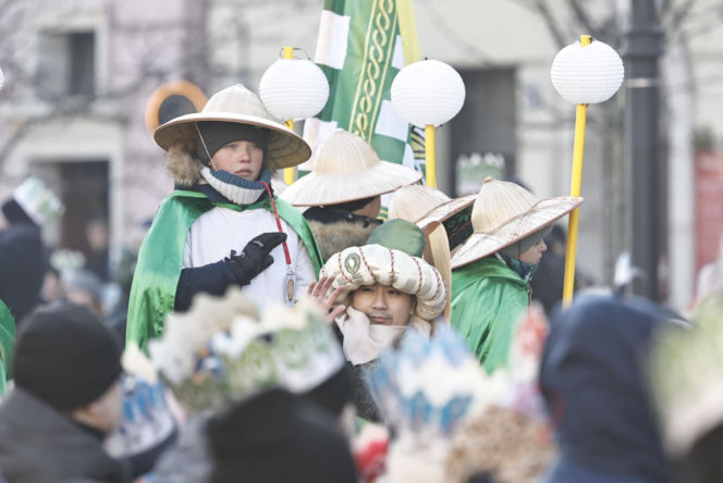 Karol i Marta Nawroccy na Orszaku Trzech Króli