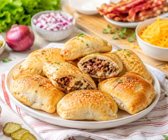 Smakują jak cheeseburger, ale zamykam wszystko w cieście. Robię 10 sztuk i część od razu mrożę