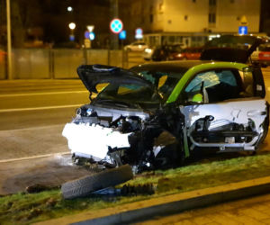 Pijany roztrzaskał BMW