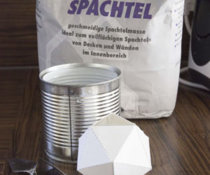 Miedziany świecznik w kształcie diamentu DIY