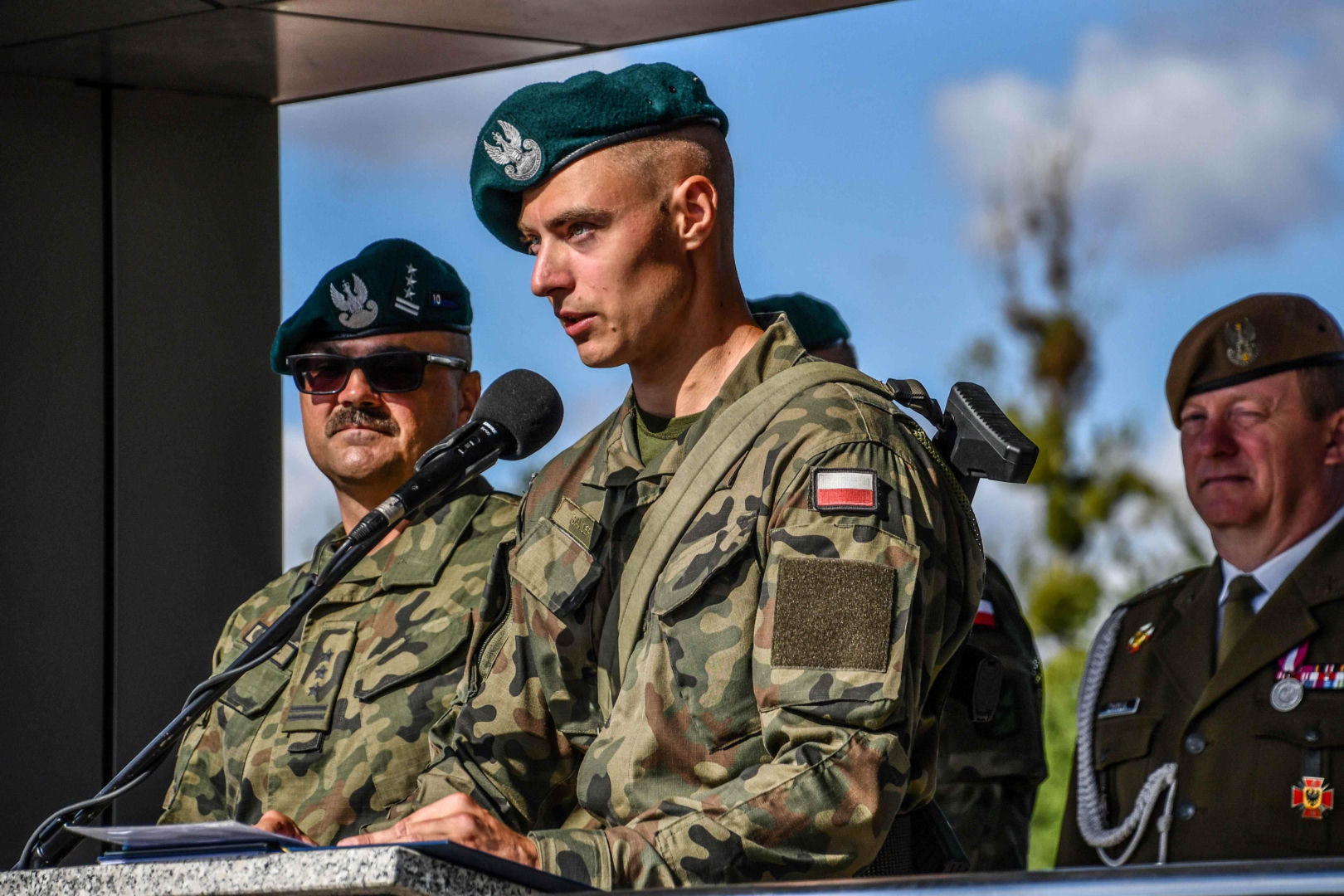 Przysięga wojskowa w 10. Wrocławskiej Brygadzie Łączności.