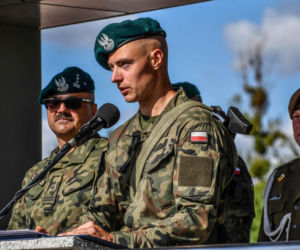 Przysięga wojskowa w 10. Wrocławskiej Brygadzie Łączności.