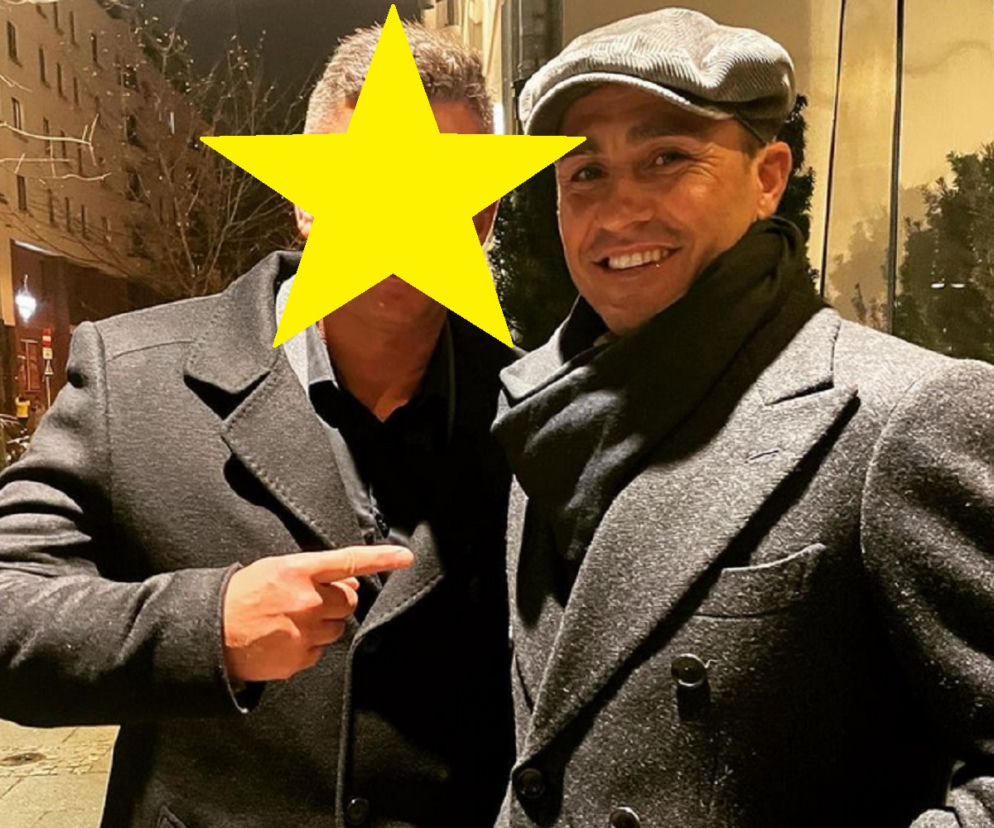 Fabio Cannavaro z Mateuszem Borkiem