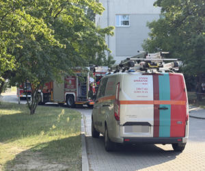 Pożar na komendzie policji! Strażacy w akcji