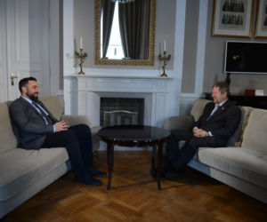 Tomasz Walczak i  ambasador Izraela Alexander Ben Cwi