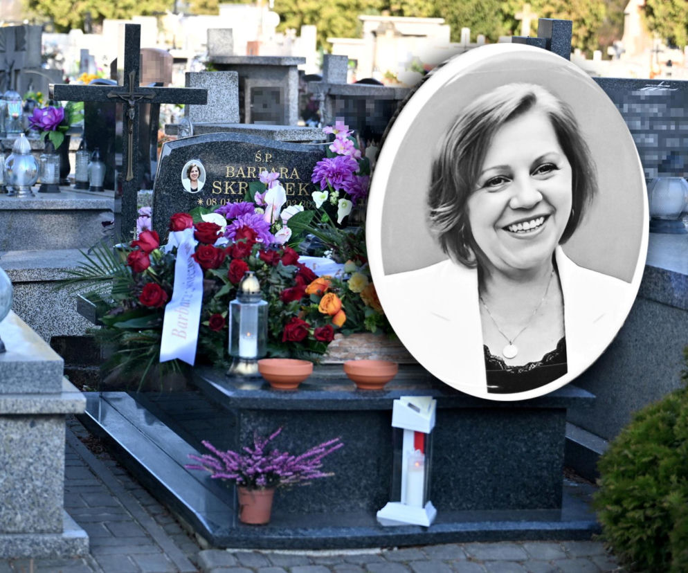 Grób pani Basi w pierwszą rocznicę śmierci