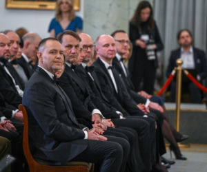 Karol Nawrocki i Radosław Sikorski na Korpusem Dyplomatycznym. Te miny mówią wszystko!