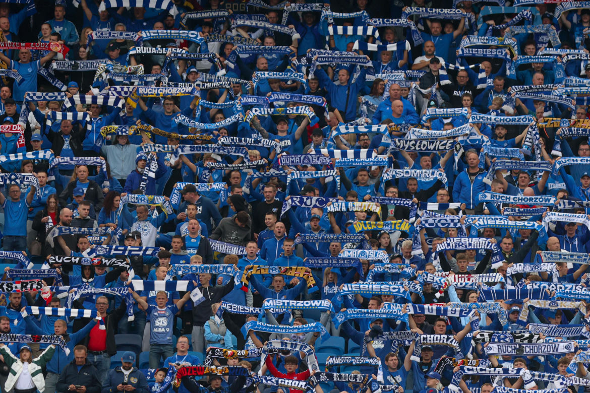 Kibice na meczu Ruch Chorzów - ŁKS