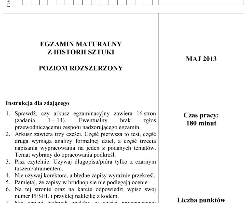 Historia sztuki rozszerzony 1