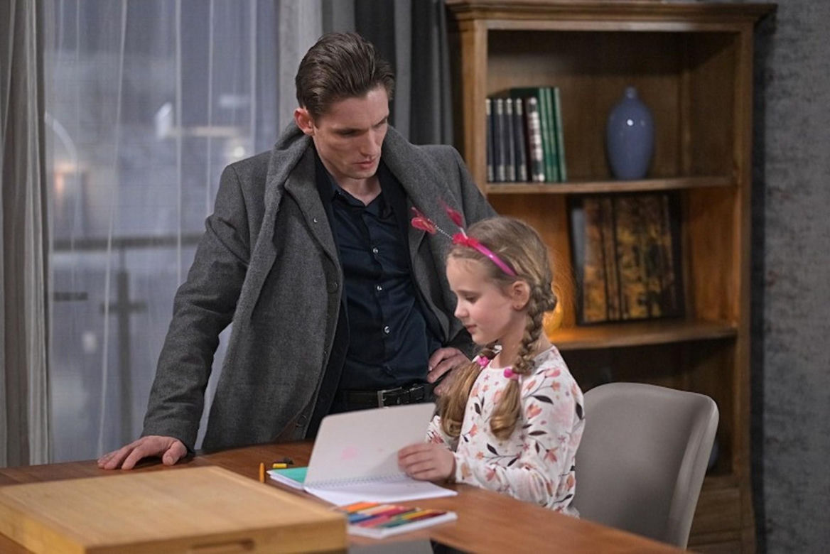 Pierwsza miłość. Oskar (Filip Gurłacz), Marlenka (Amelia i Emilia Baranowskie)