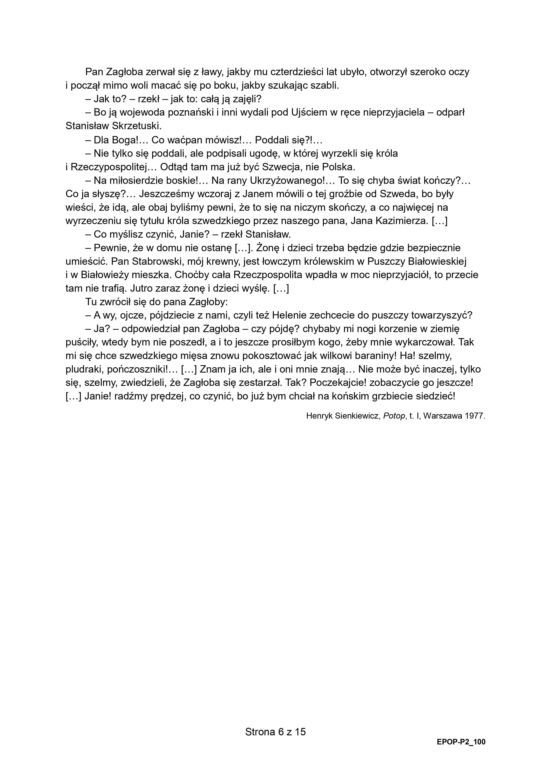 Matura 2024 - język polski. Arkusze Formuła 2015 (pp)