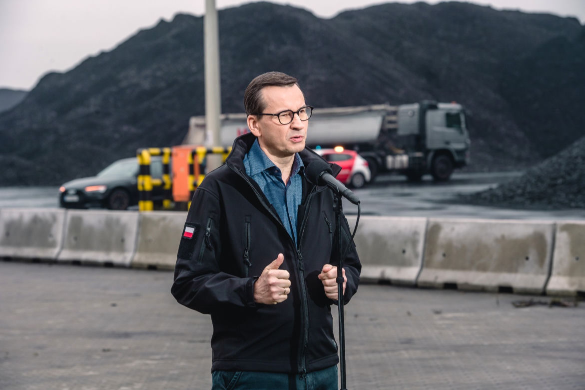 Premier w Gdańsku. Morawiecki sprawdził węgiel