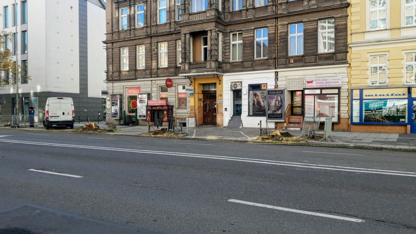 Z alei Wojska Polskiego wycięto kilkanaście drzew