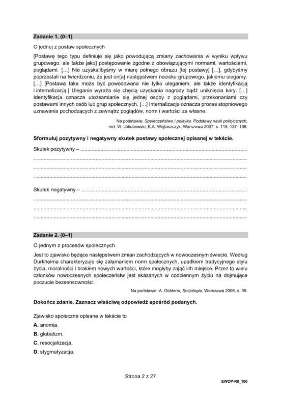 Matura 2021: WOS. Pytania, arkusze CKE, zadania [Matura 11.05.2021]