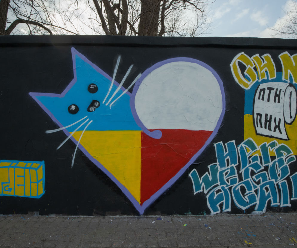 Wojna na Ukrainie. Niezwykłe murale w Warszawie