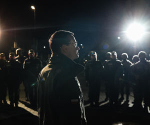Premier Mateusz Morawiecki na granicy polsko-białoruskiej w Krynkach spotkał się z żołnierzami