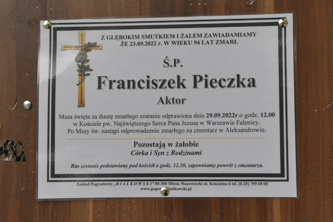 Pogrzeb Franciszka Pieczki 