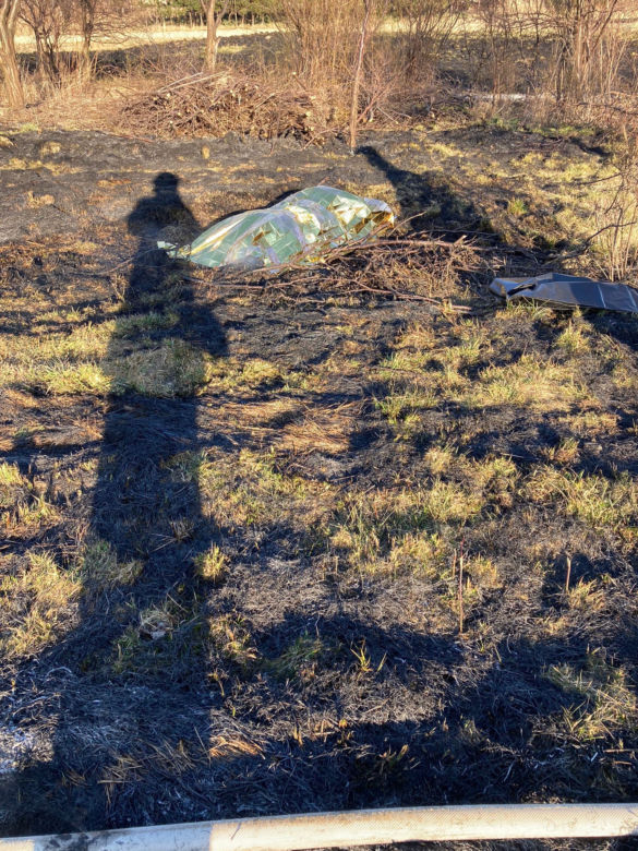 Pożar trawy w Zaczarniu. Nie żyje mężczyzna