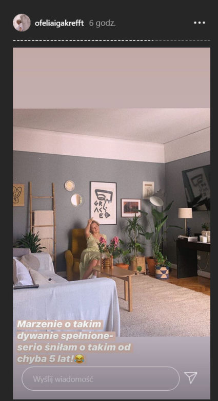 Iga Krefft (Ula z M jak miłość) na Instagramie pokazała mieszkanie