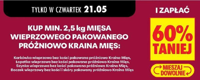 promocja na mięso wieprzowe Biedronka