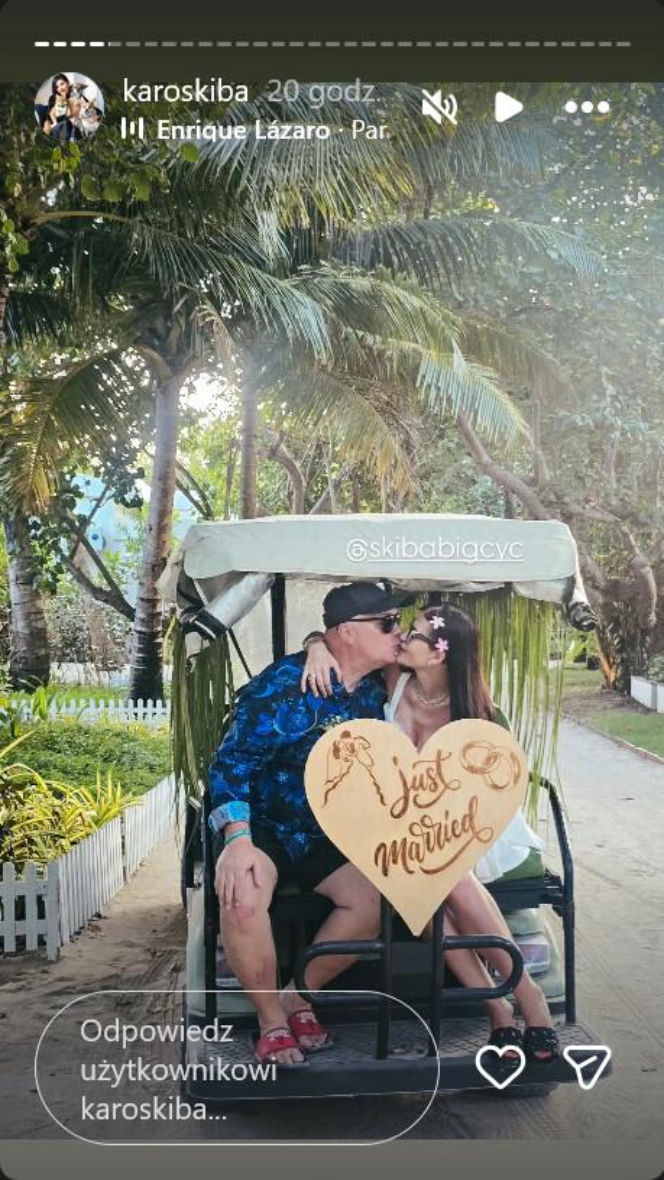 Skiba i młodsza żona znów to zrobili. Wszystko w rajskiej scenerii