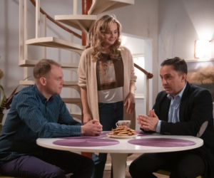 Na Wspólnej, odc. 2887. Zuza (Małgorzata Socha), Kamil (Kazimierz Mazur), Kornacki (Łukasz Matecki)