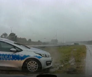 Staranował radiowóz na autostradzie A1