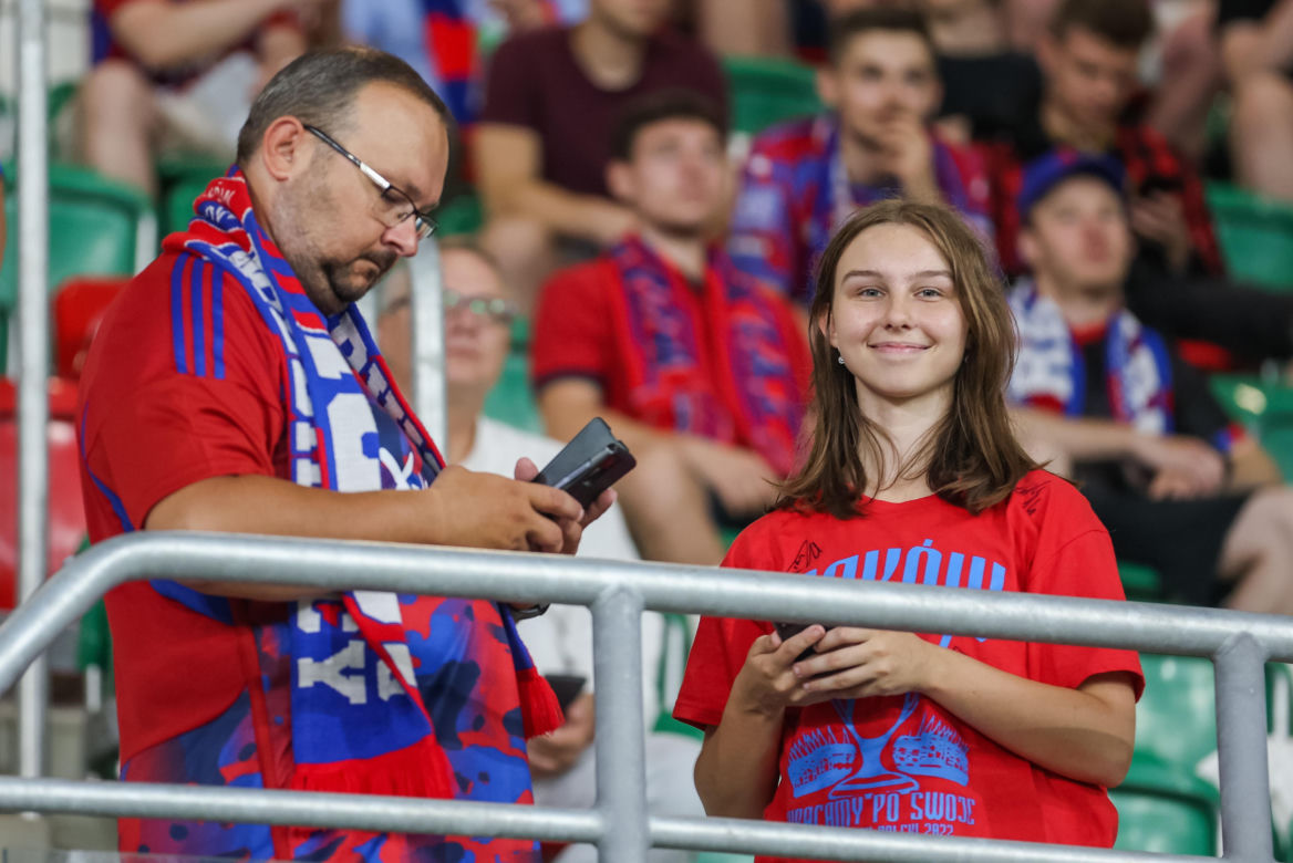 Kibice na meczu Raków Częstochowa - FC Kopenhaga