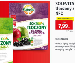 Sok tłoczony z polskich jabłek Solevita 7,99 zl/3 l