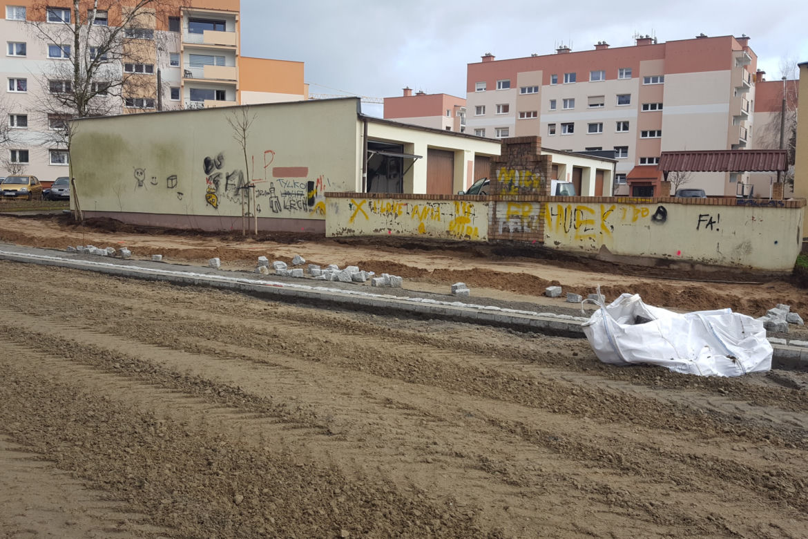 Na osiedlu Rejtana trwa budowa pętli autobusowej. Gotowa ma być do końca marca