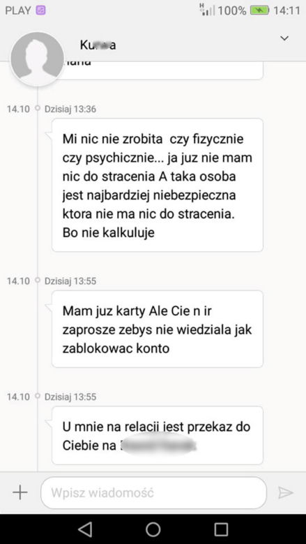 Nękana kobieta