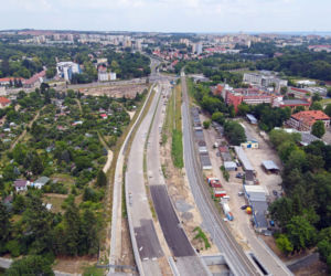 Budowa węzła Łękno - lipiec 2021