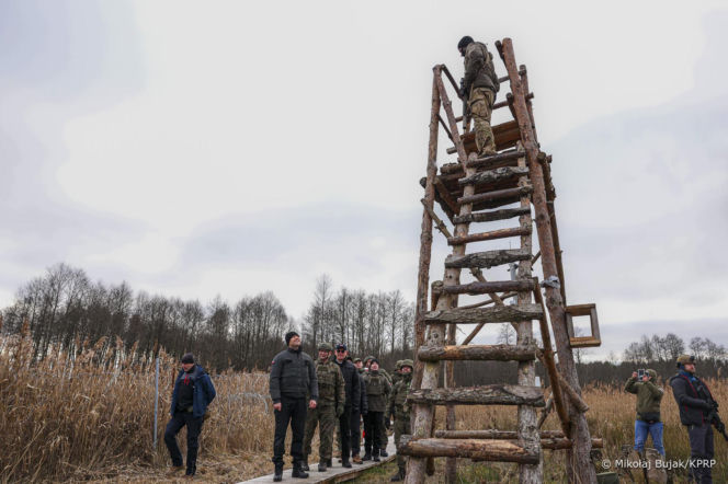 Karol Nawrocki na granicy w Wigilię