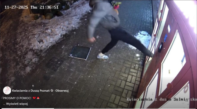 Roztrzaskał kwiatomat i uciekł z bukietem! „To boli bardziej niż strata pieniędzy”