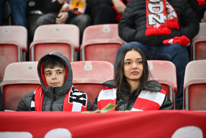 Widzew Łódź - Lech Poznań: Zdjęcia kibiców i zawodników z meczu 24. kolejki PKO BP Ekstraklasy