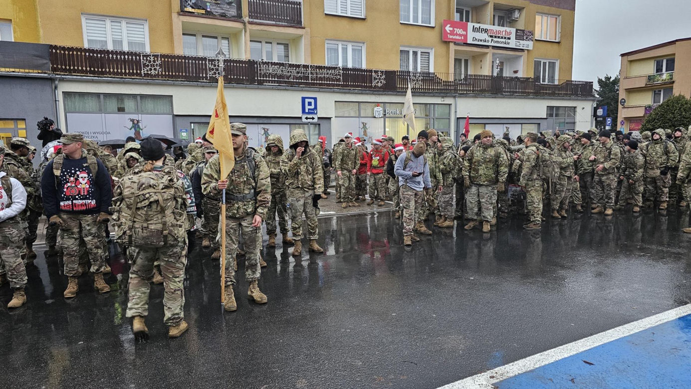 Marsz żołnierzy US ARMY w Drawsku Pomorskim 