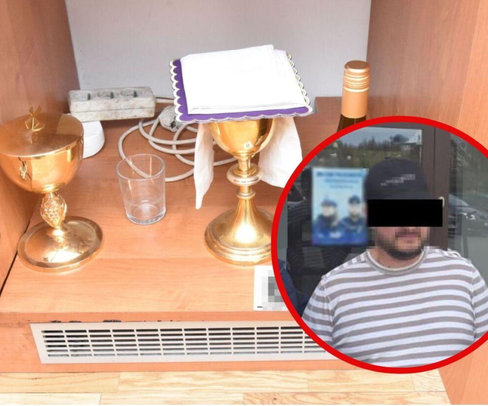 Włamanie na lubelską plebanię. Sprawca wypił wino i rzucił się na duchownego