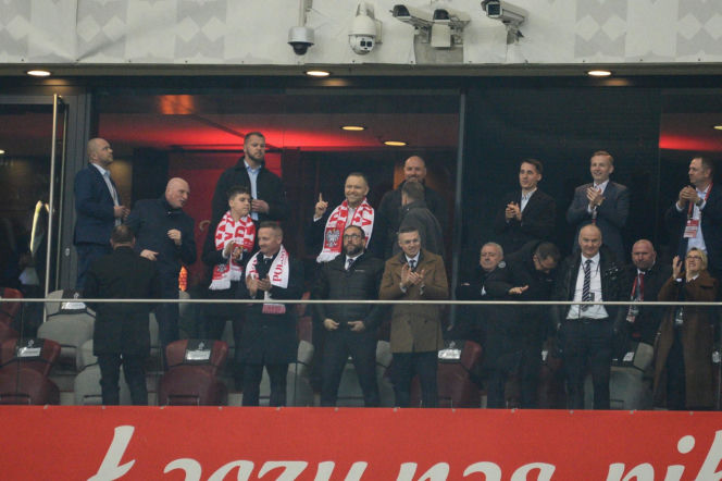 Karol Nawrocki i Przemysław Czarnek na mecze Polska - Albania