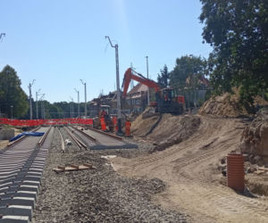 Budowa węzła Łękno - siearpień 2020