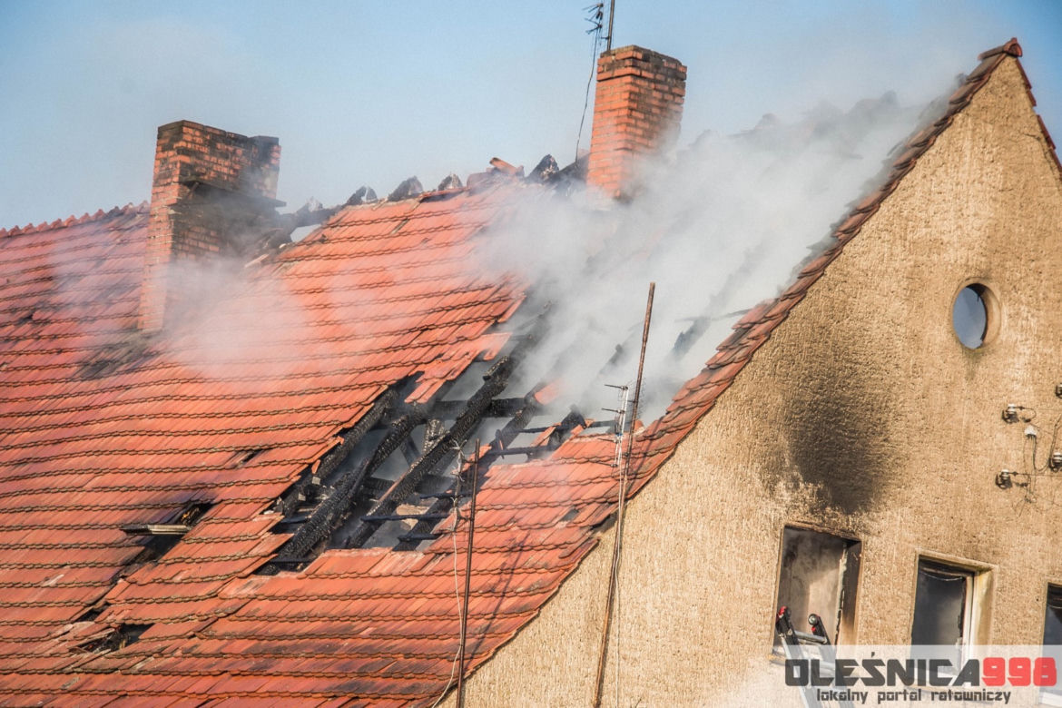 Groźny pożar pod Oleśnicą