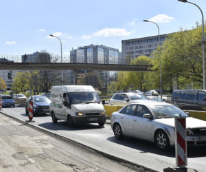 Remont Wisłostrady spowodował duży korek