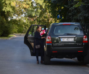 Monika Jaruzelska z psem