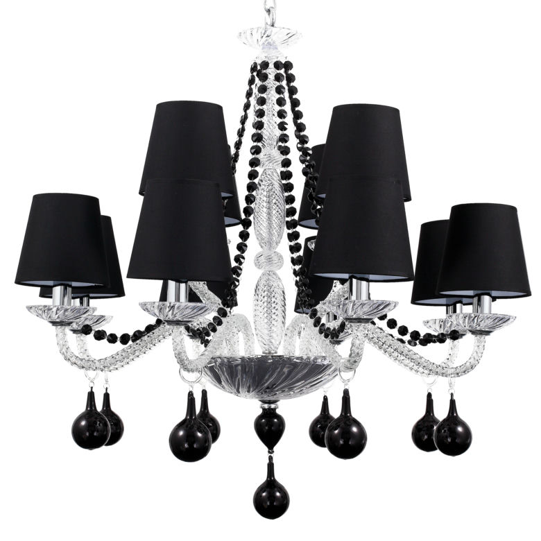 Żyrandol Black Rain Clear 