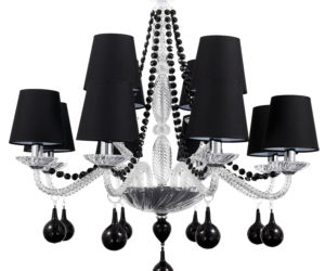 Żyrandol Black Rain Clear 